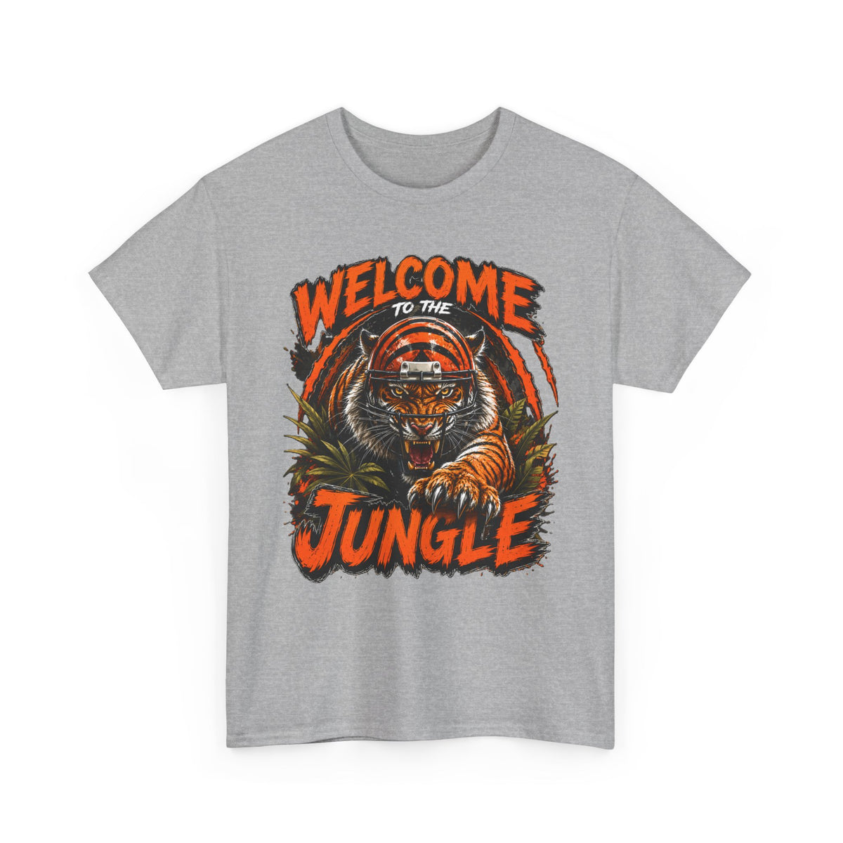 Welcome to the Jungle Tiger T‑Shirt — Retro Orange Graphic Tee