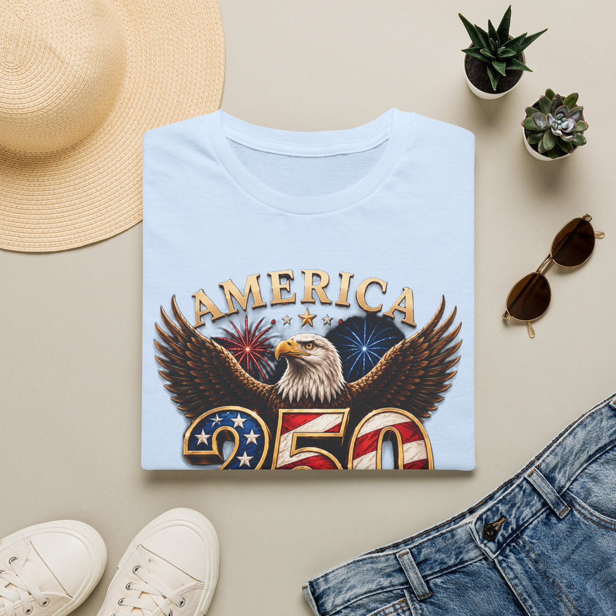 America 250 Centennial Eagle T-Shirt — 1776–2026 Patriotic 250th Anniversary Tee