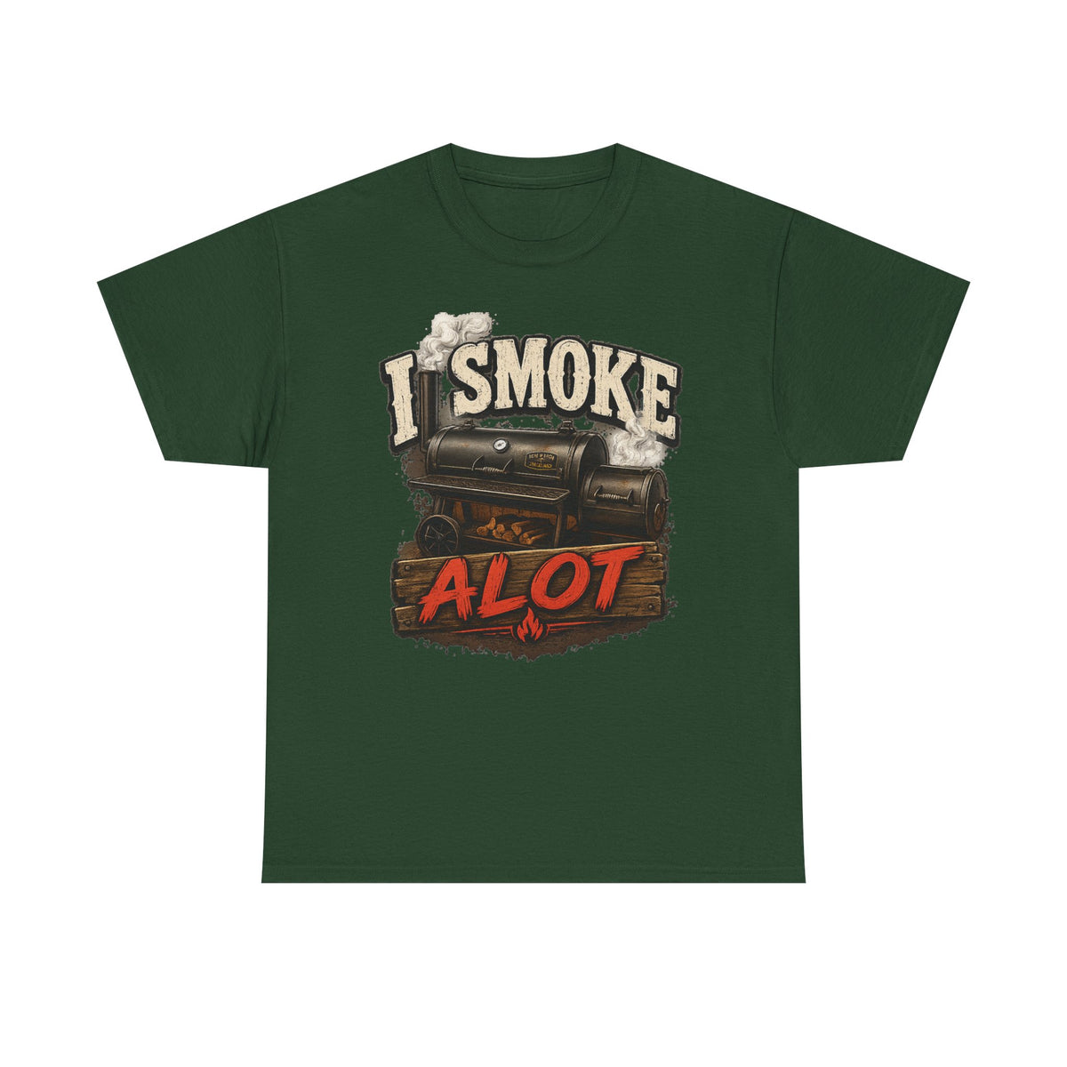 I Smoke A Lot Grill T-Shirt — BBQ Smoker Enthusiast Tee