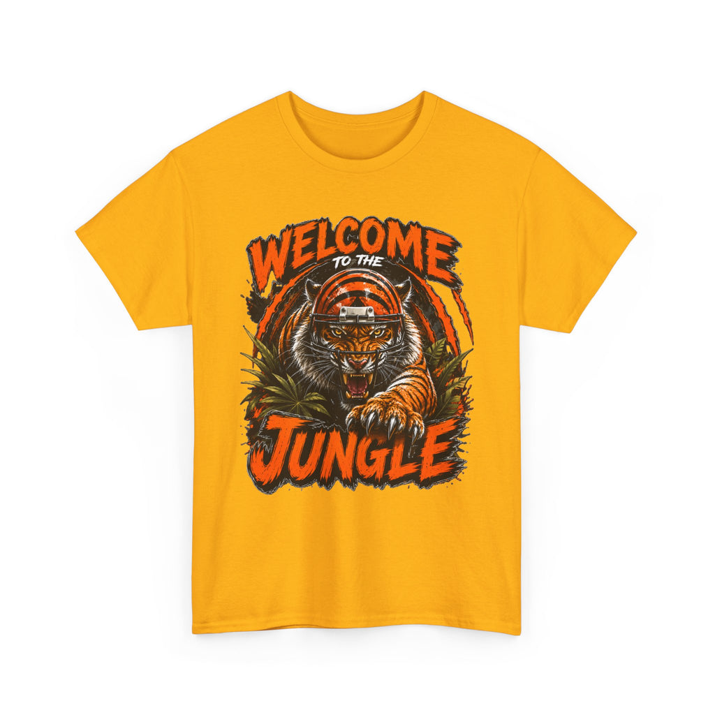 Welcome to the Jungle Tiger T‑Shirt — Retro Orange Graphic Tee