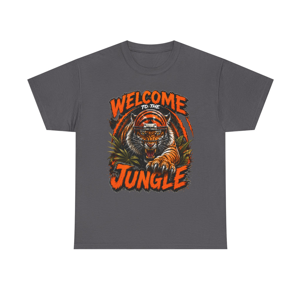 Welcome to the Jungle Tiger T‑Shirt — Retro Orange Graphic Tee