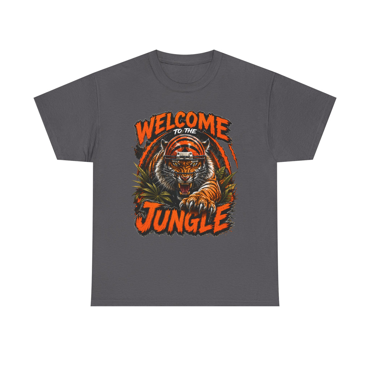 Welcome to the Jungle Tiger T‑Shirt — Retro Orange Graphic Tee