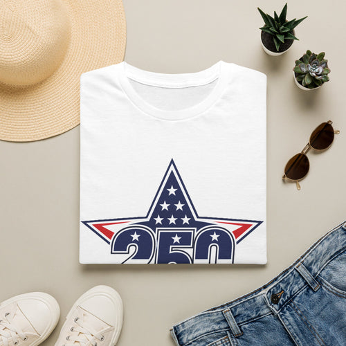 250 Star Graphic T‑Shirt — American Flag Patriotic Design