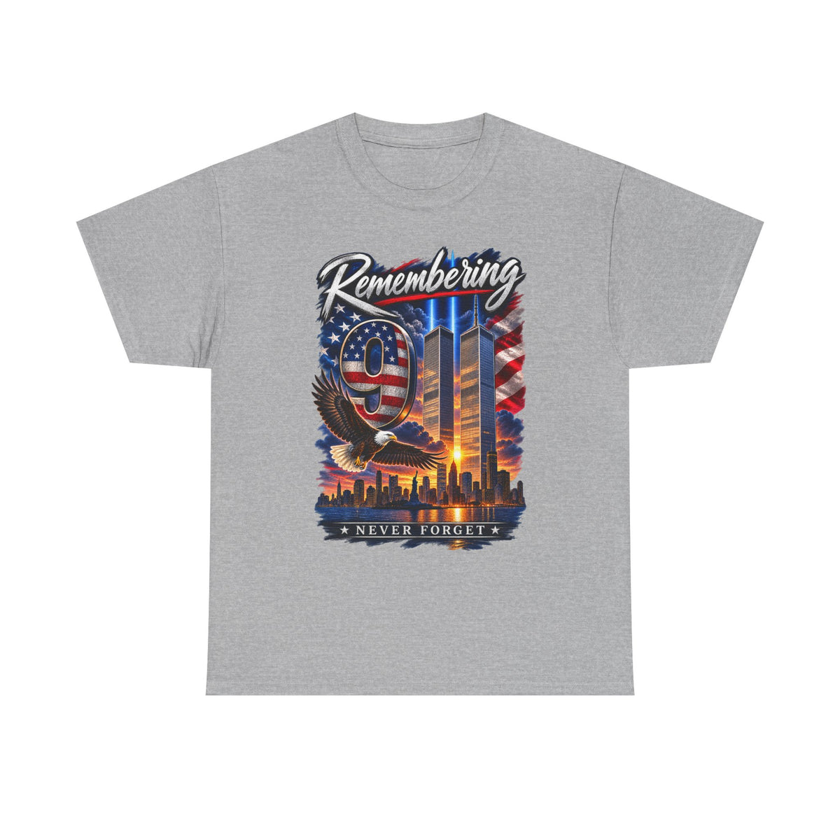 9/11 Remembering Tee – Never Forget Memorial T-Shirt