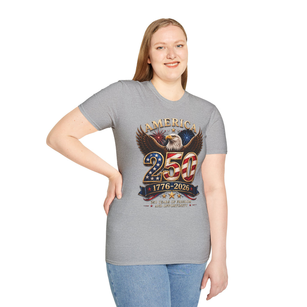 America 250 Centennial Eagle T-Shirt — 1776–2026 Patriotic 250th Anniversary Tee