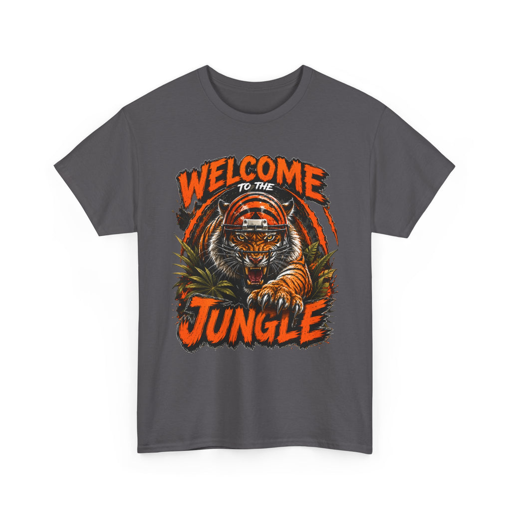 Welcome to the Jungle Tiger T‑Shirt — Retro Orange Graphic Tee