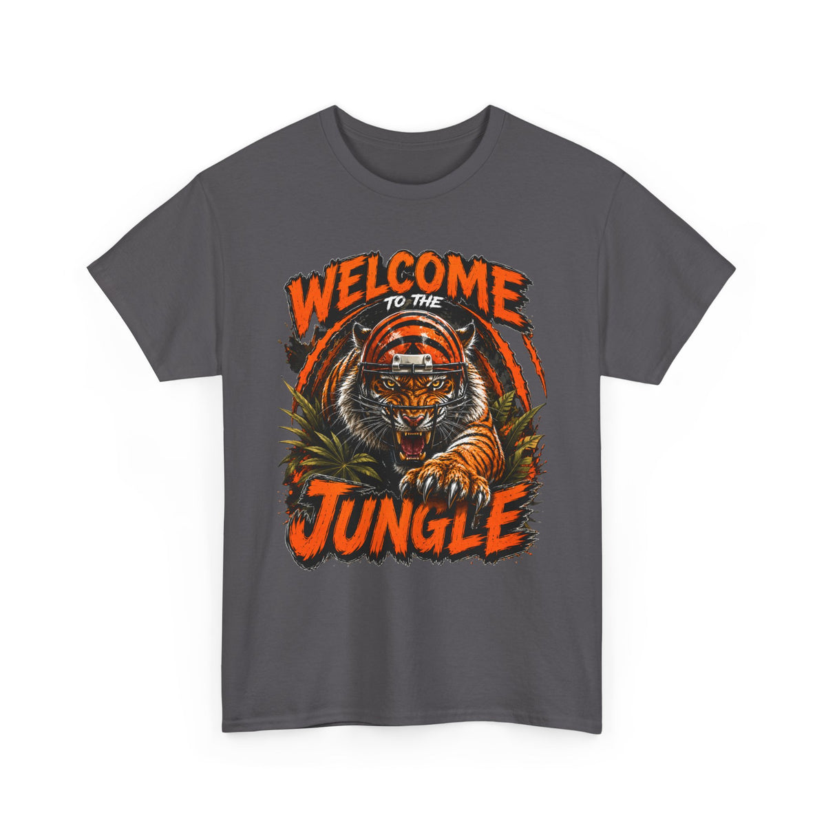 Welcome to the Jungle Tiger T‑Shirt — Retro Orange Graphic Tee