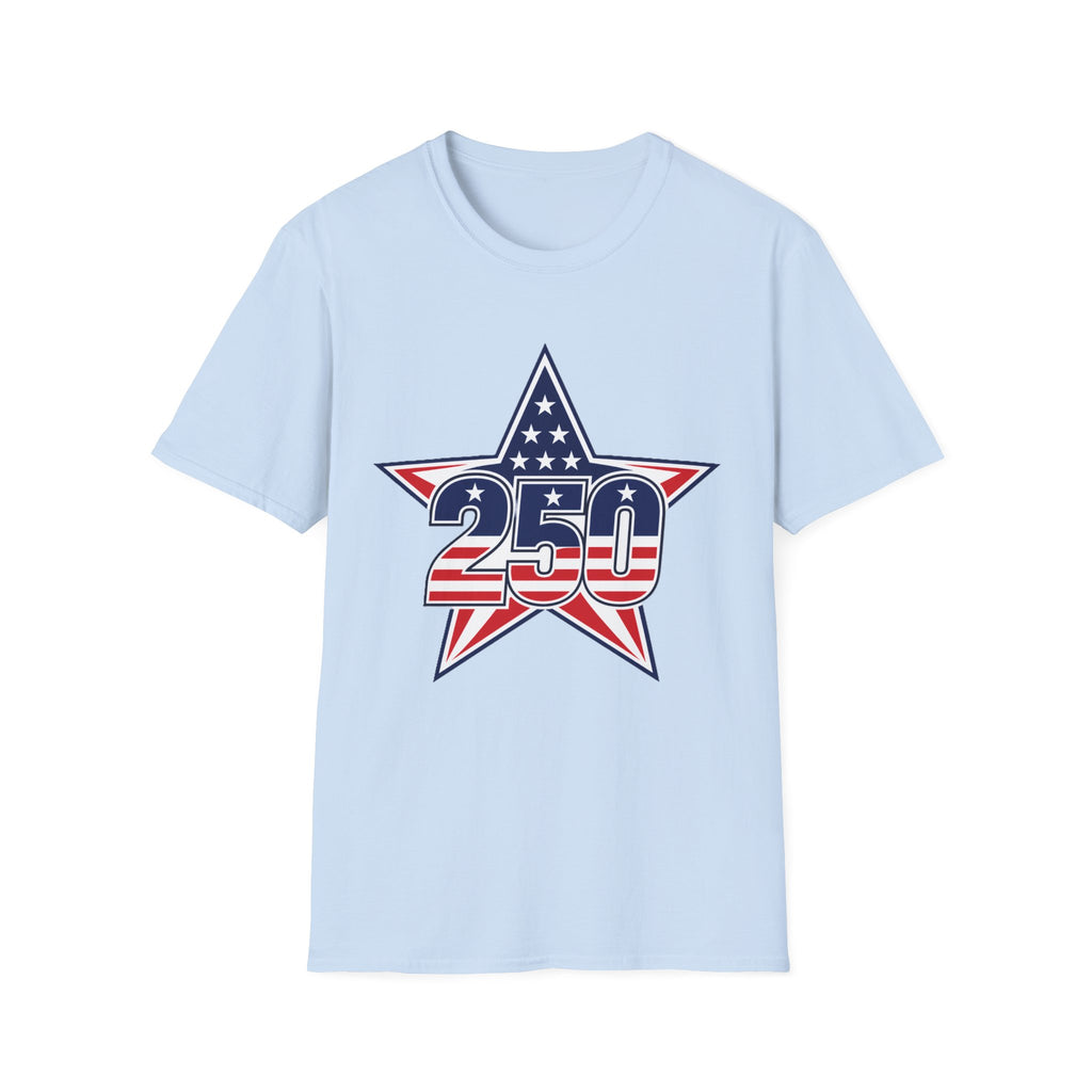 250 Star Graphic T‑Shirt — American Flag Patriotic Design