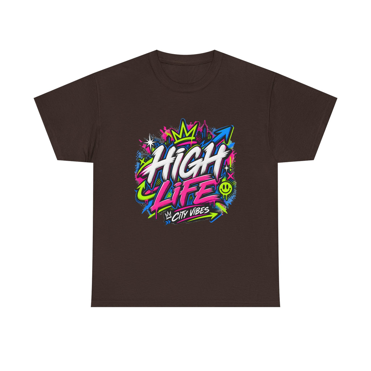High Life Graffiti T-Shirt — Neon Streetwear “City Vibes” Tee