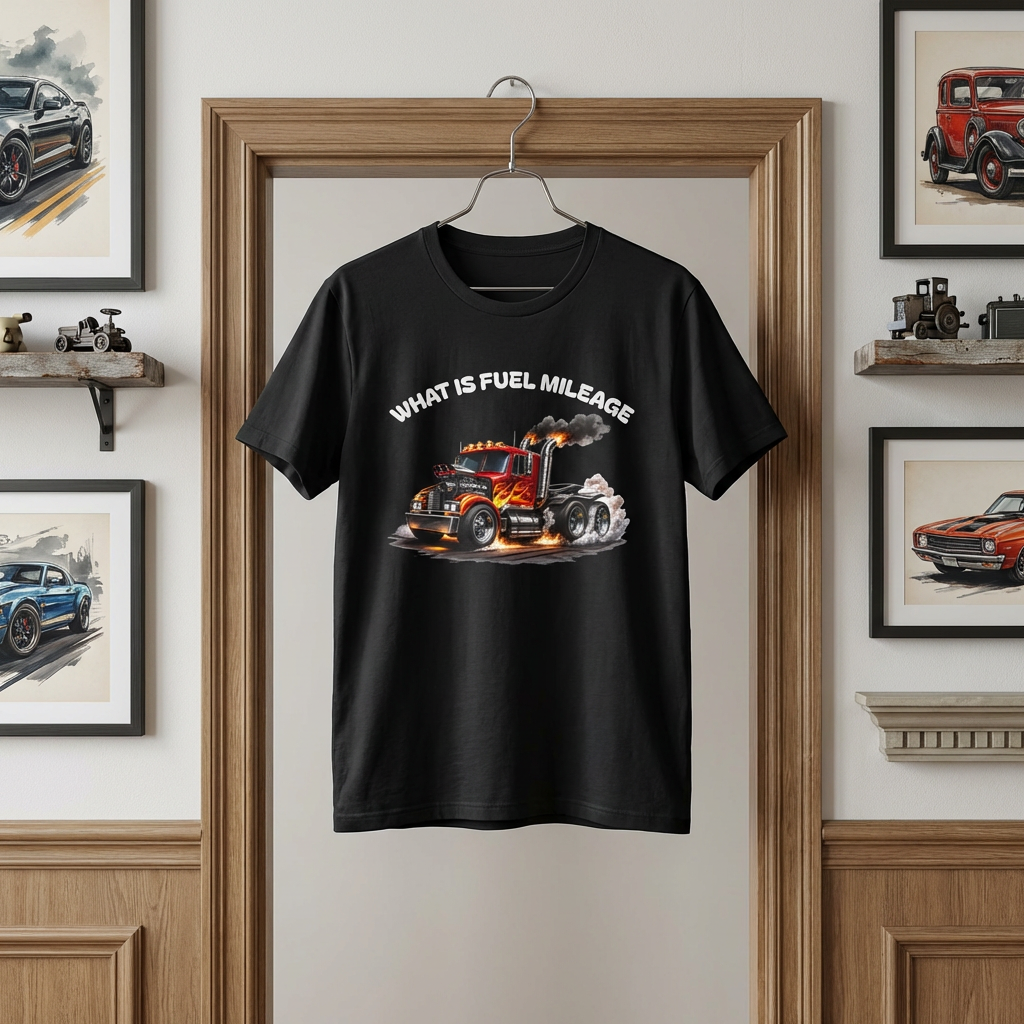 Trucker Graphic Tee - "What Is Fuel Mileage" Semi Truck Shirt