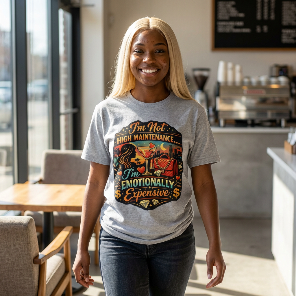 Emotionally Expensive T-Shirt — "I'm Not High Maintenance" Graphic Tee
