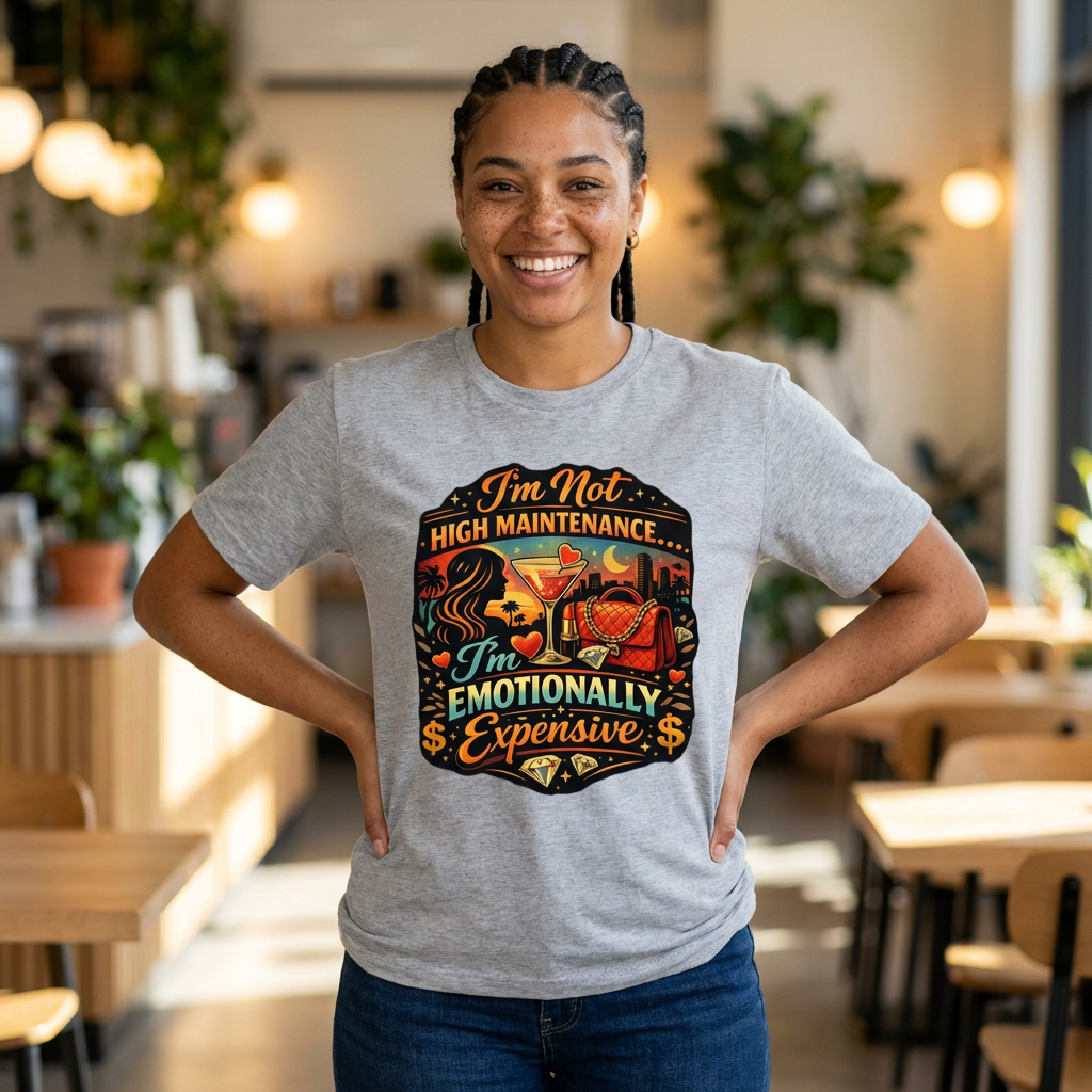 Emotionally Expensive T-Shirt — "I'm Not High Maintenance" Graphic Tee