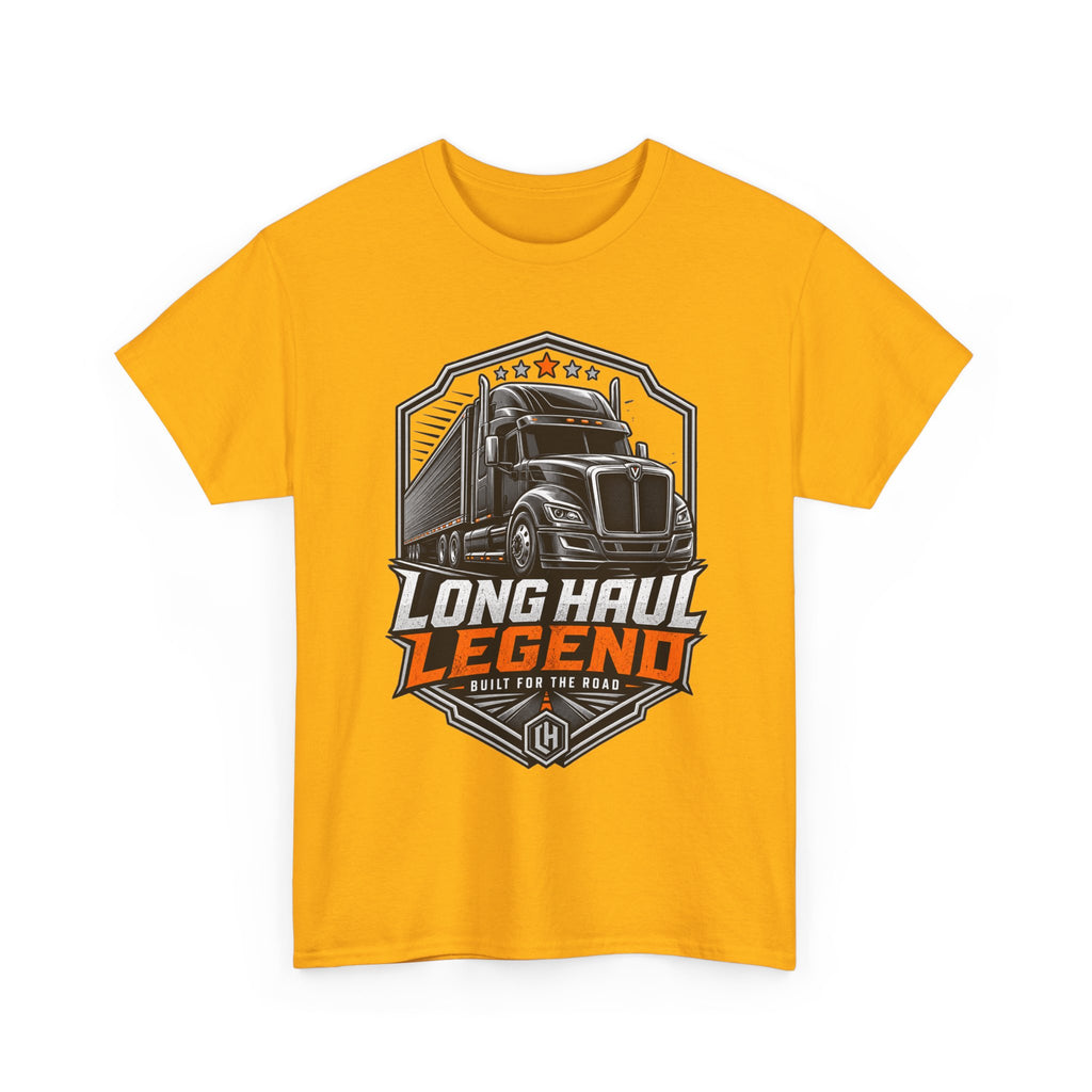 Long Haul Legend Trucker T-Shirt — "Long Haul Legend" Graphic Tee for Truck Drivers & Fans