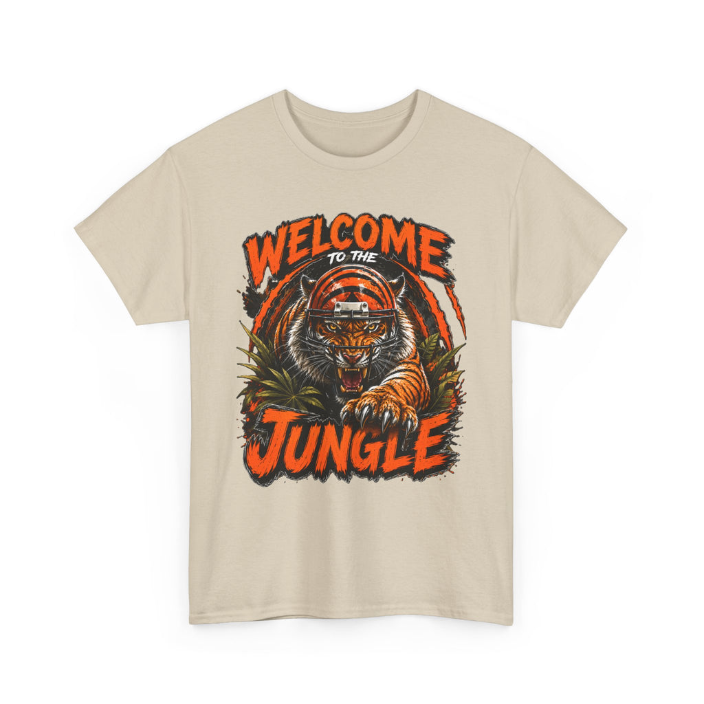 Welcome to the Jungle Tiger T‑Shirt — Retro Orange Graphic Tee