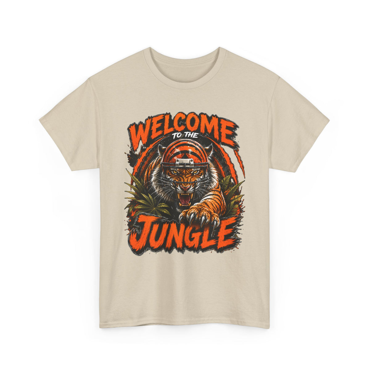 Welcome to the Jungle Tiger T‑Shirt — Retro Orange Graphic Tee