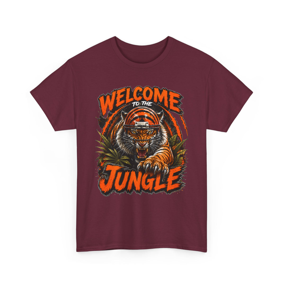 Welcome to the Jungle Tiger T‑Shirt — Retro Orange Graphic Tee