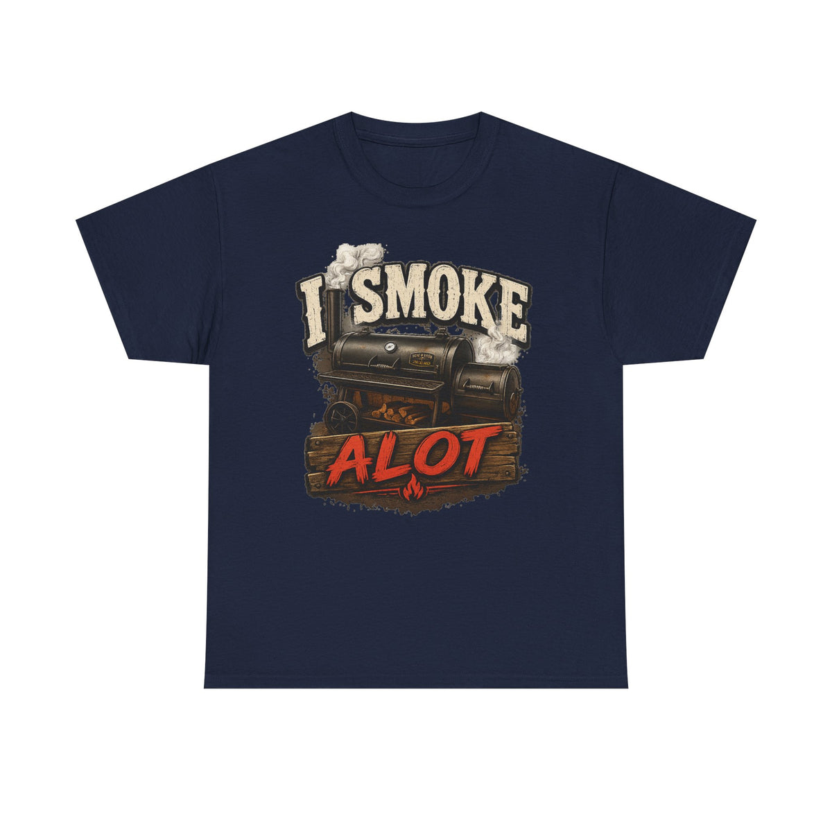 I Smoke A Lot Grill T-Shirt — BBQ Smoker Enthusiast Tee