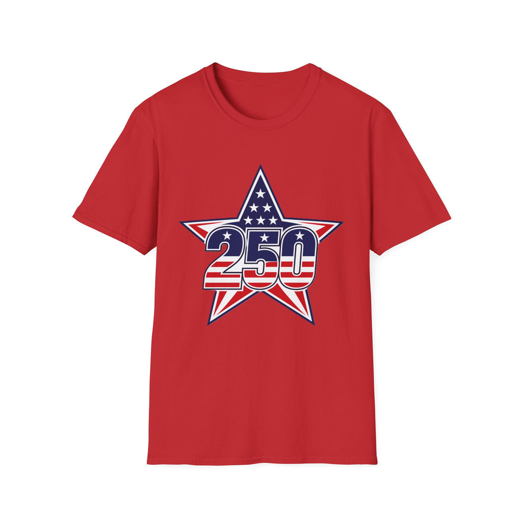 250 Star Graphic T‑Shirt — American Flag Patriotic Design