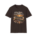 Fishing T-Shirt — "I Fish Better Than Lt. Dan" Rustic Boat & Sunset Graphic