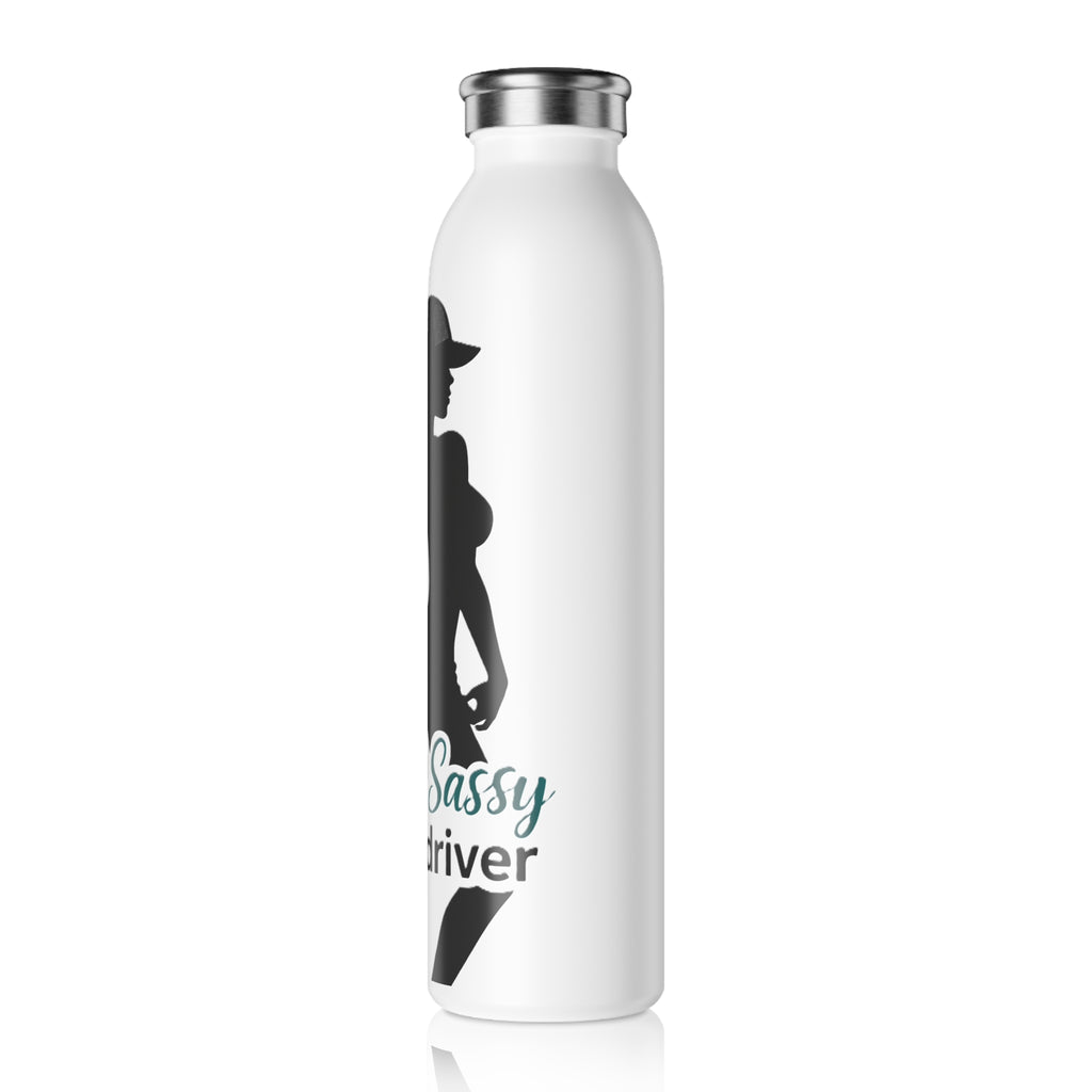 Slim Water Bottle – “Classy, Sassy Truck Driver” Stainless Steel Travel Bottle