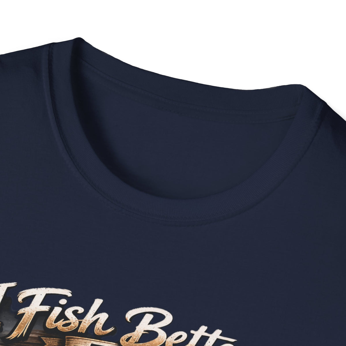 Fishing T-Shirt — "I Fish Better Than Lt. Dan" Rustic Boat & Sunset Graphic
