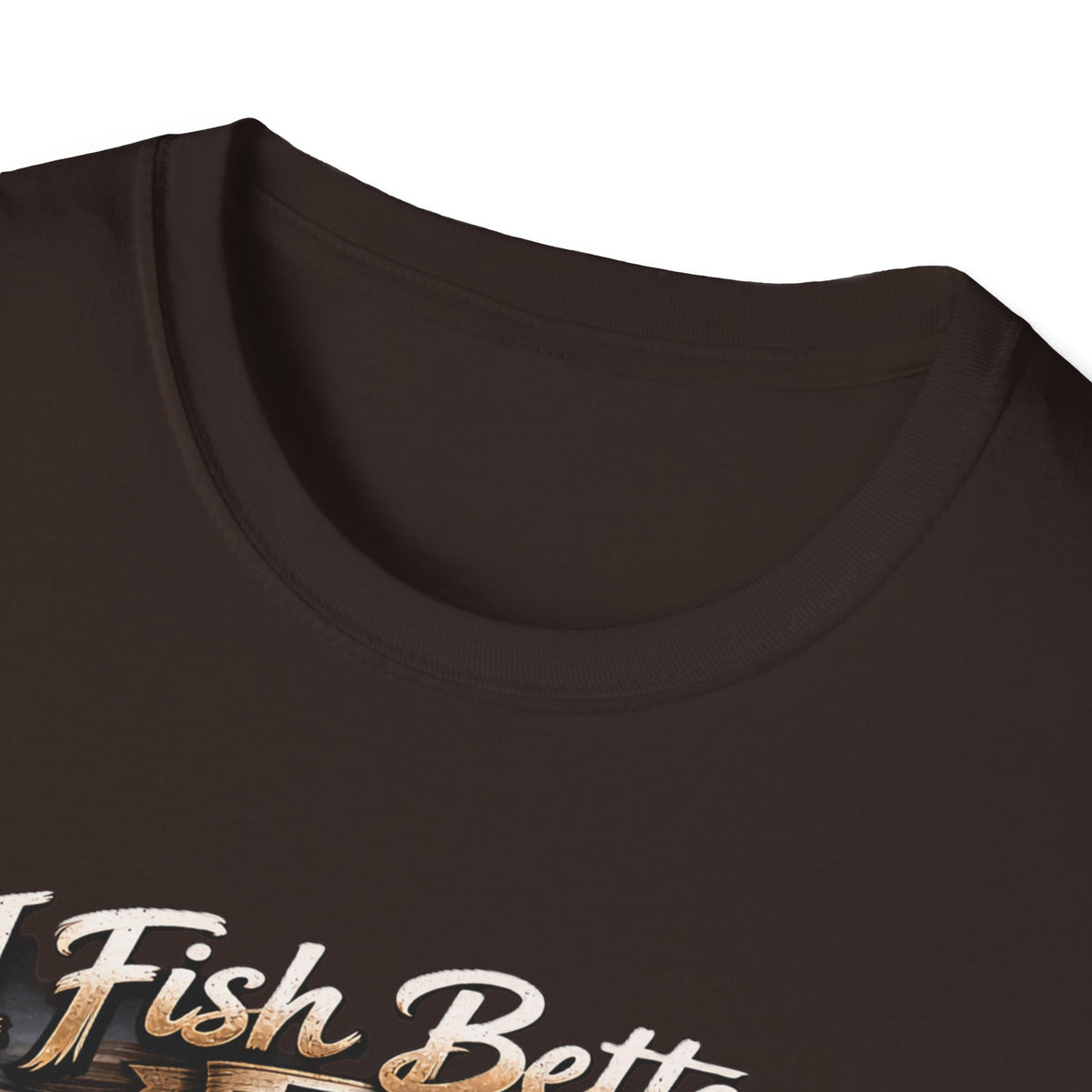 Fishing T-Shirt — "I Fish Better Than Lt. Dan" Rustic Boat & Sunset Graphic