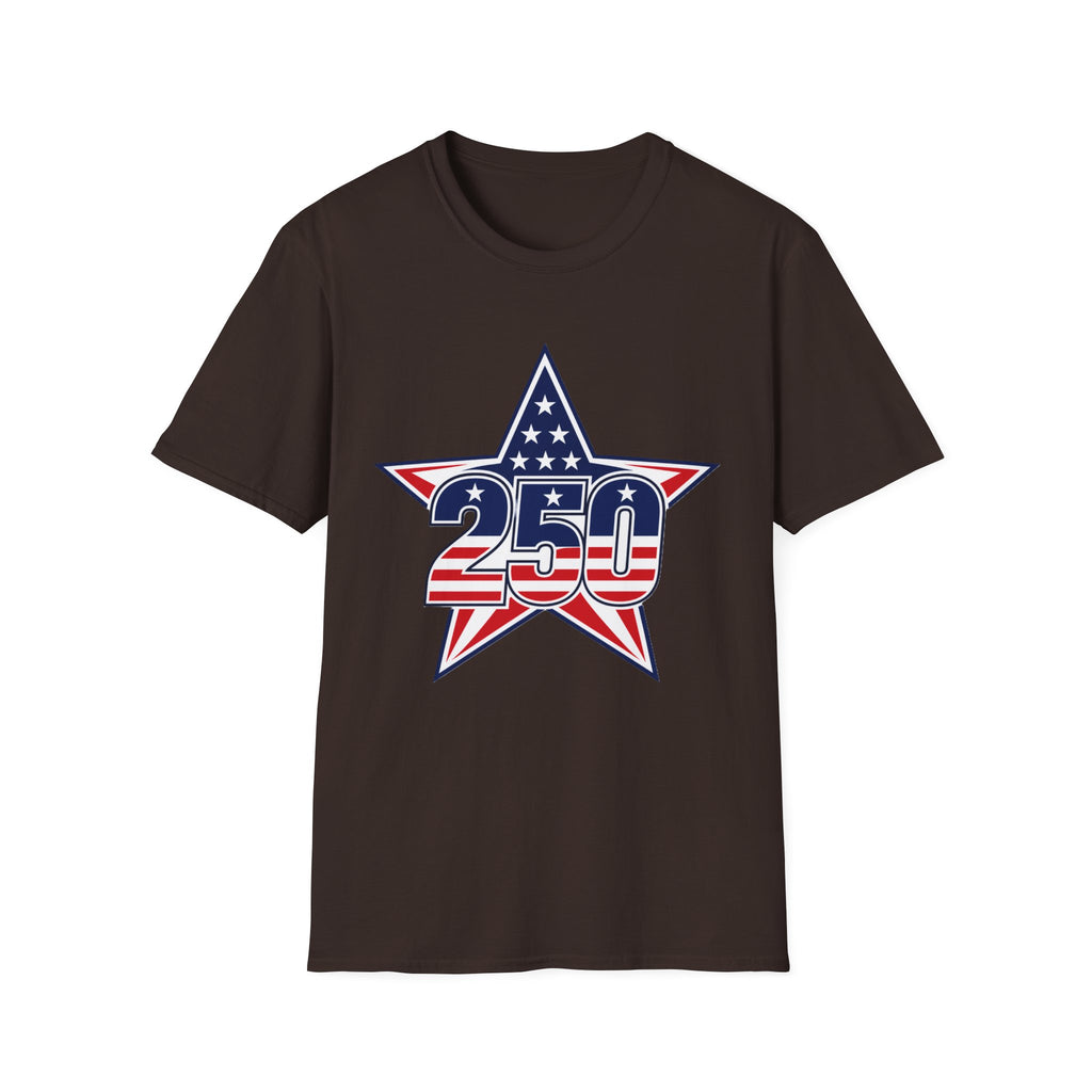 250 Star Graphic T‑Shirt — American Flag Patriotic Design