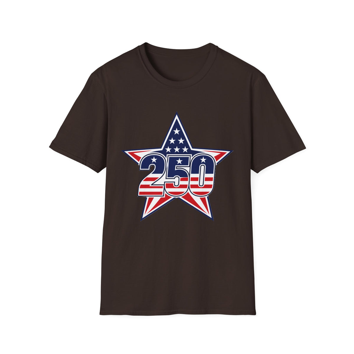 250 Star Graphic T‑Shirt — American Flag Patriotic Design