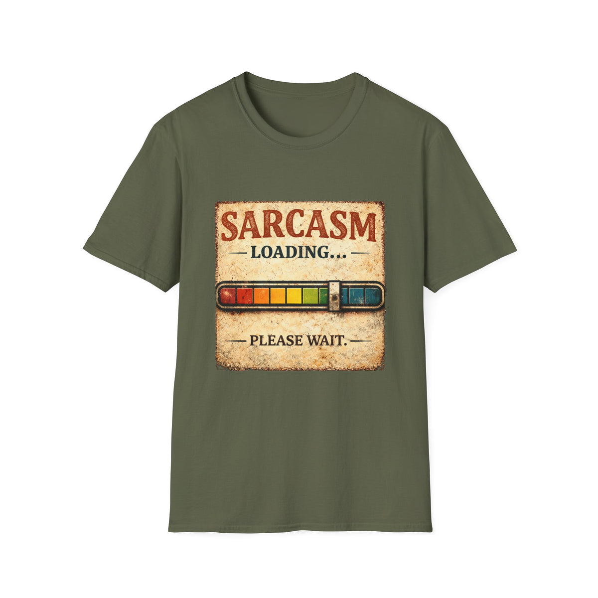 Sarcasm Loading T-Shirt — Funny Retro Progress Bar Tee