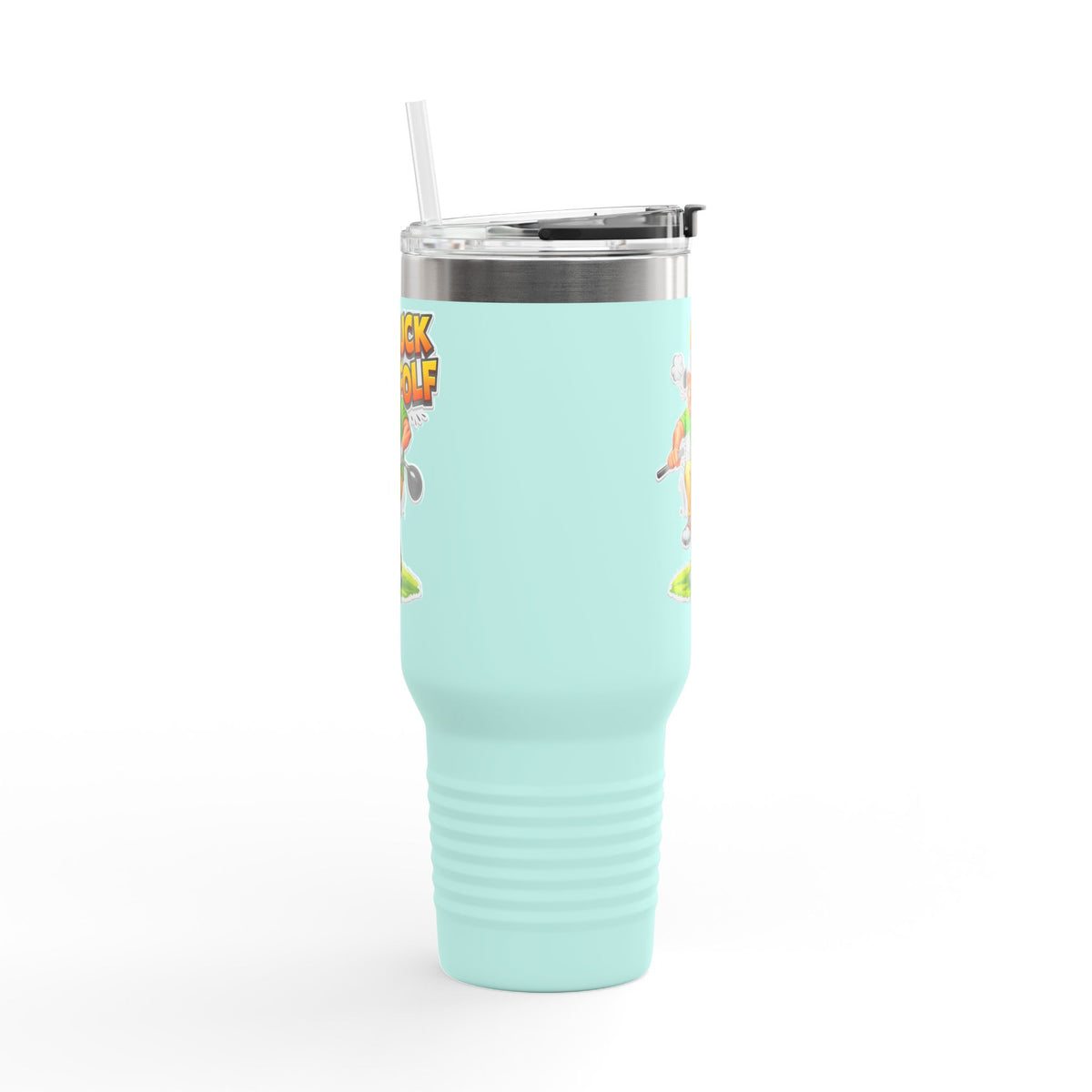 40oz Insulated Travel Mug - Funny 'Guck Golf' Cartoon Golfer Design