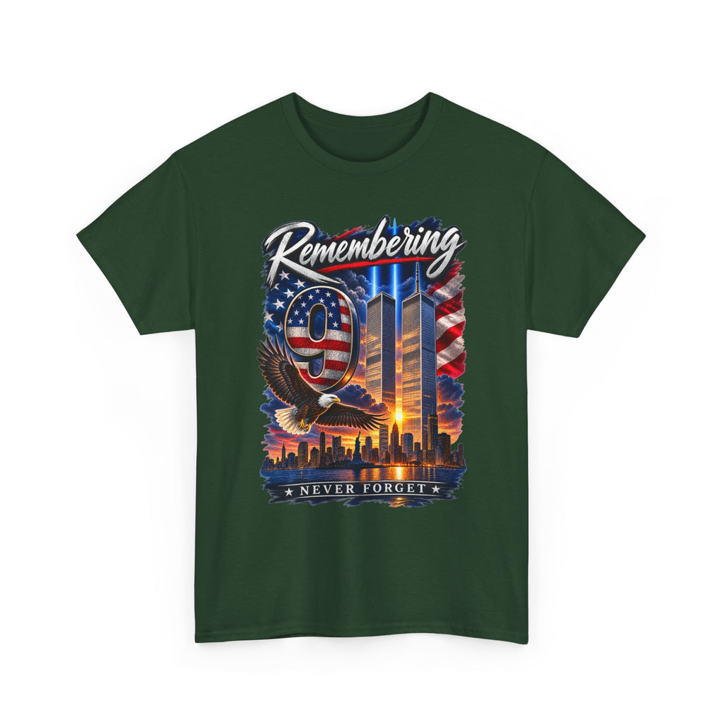 9/11 Remembering Tee – Never Forget Memorial T-Shirt