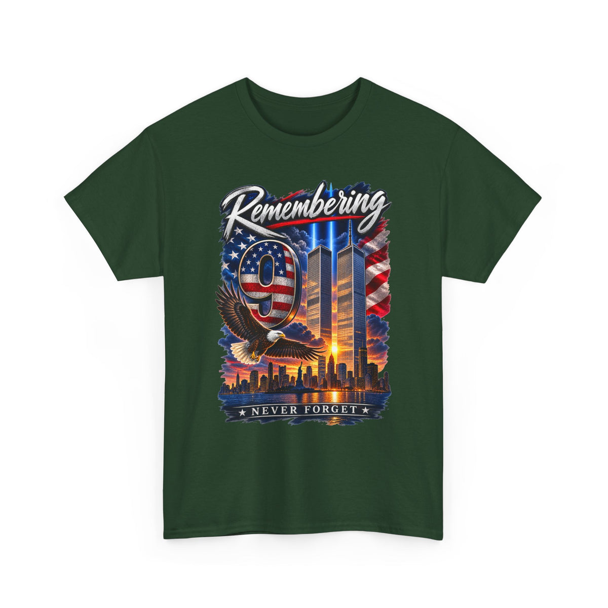 9/11 Remembering Tee – Never Forget Memorial T-Shirt