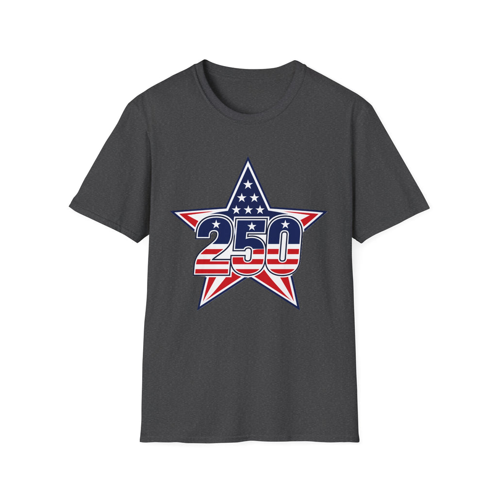 250 Star Graphic T‑Shirt — American Flag Patriotic Design