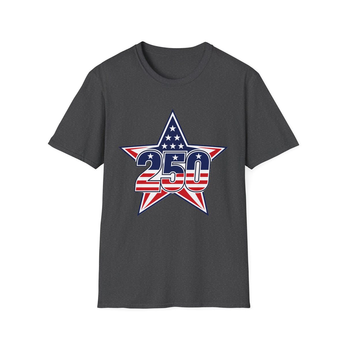 250 Star Graphic T‑Shirt — American Flag Patriotic Design