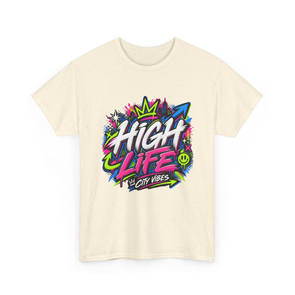High Life Graffiti T-Shirt — Neon Streetwear “City Vibes” Tee