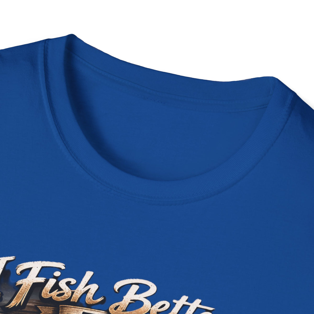 Fishing T-Shirt — "I Fish Better Than Lt. Dan" Rustic Boat & Sunset Graphic