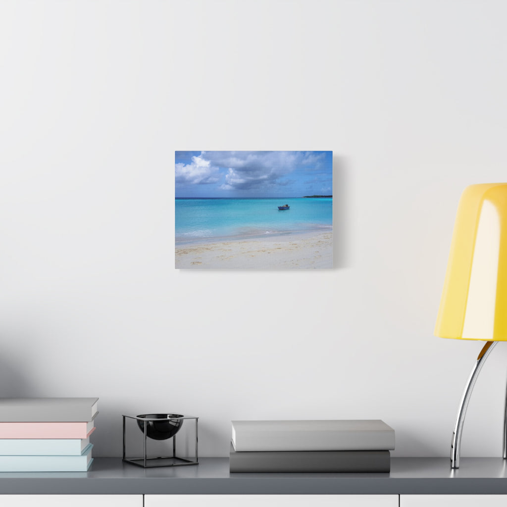 Tropical Beach Canvas Wall Art — Calm Turquoise Ocean Scene