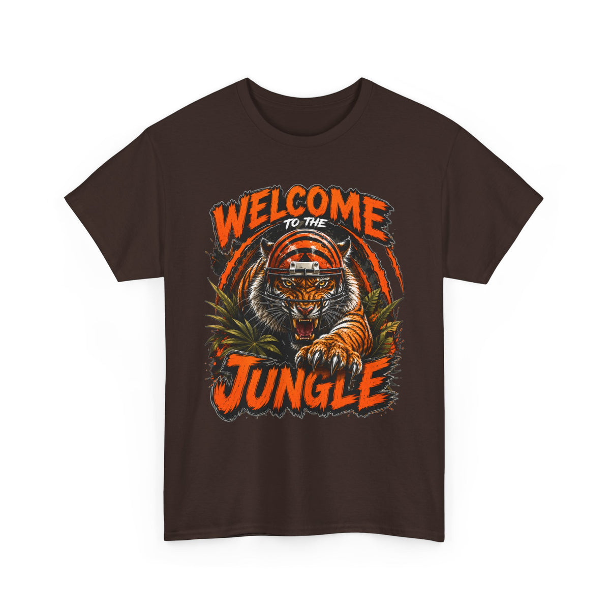 Welcome to the Jungle Tiger T‑Shirt — Retro Orange Graphic Tee