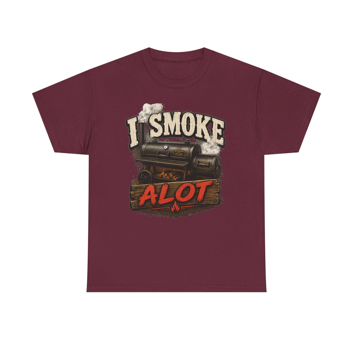 I Smoke A Lot Grill T-Shirt — BBQ Smoker Enthusiast Tee