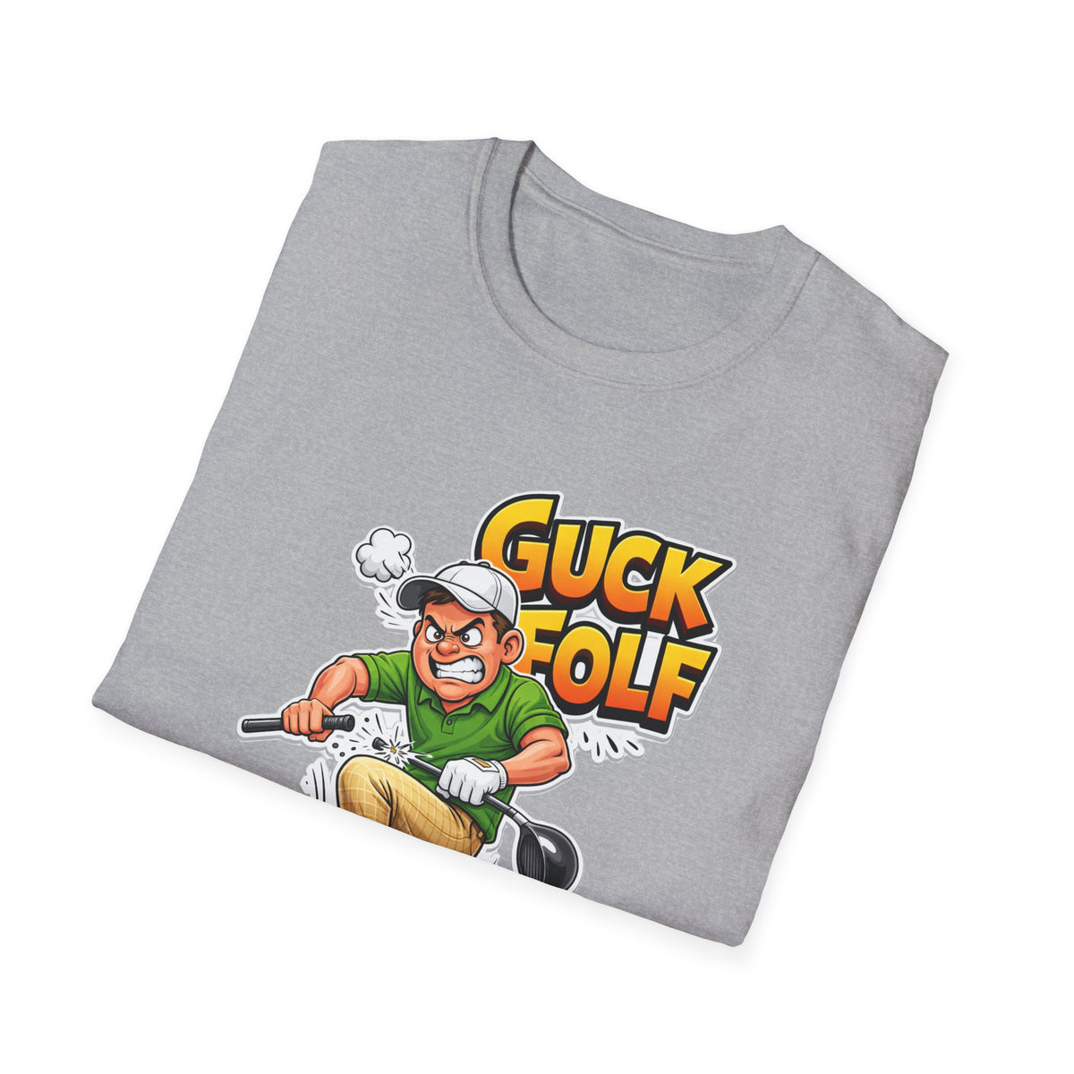 Guck Golf Cartoon Golfer T-Shirt — Funny Golf Rage Graphic Tee