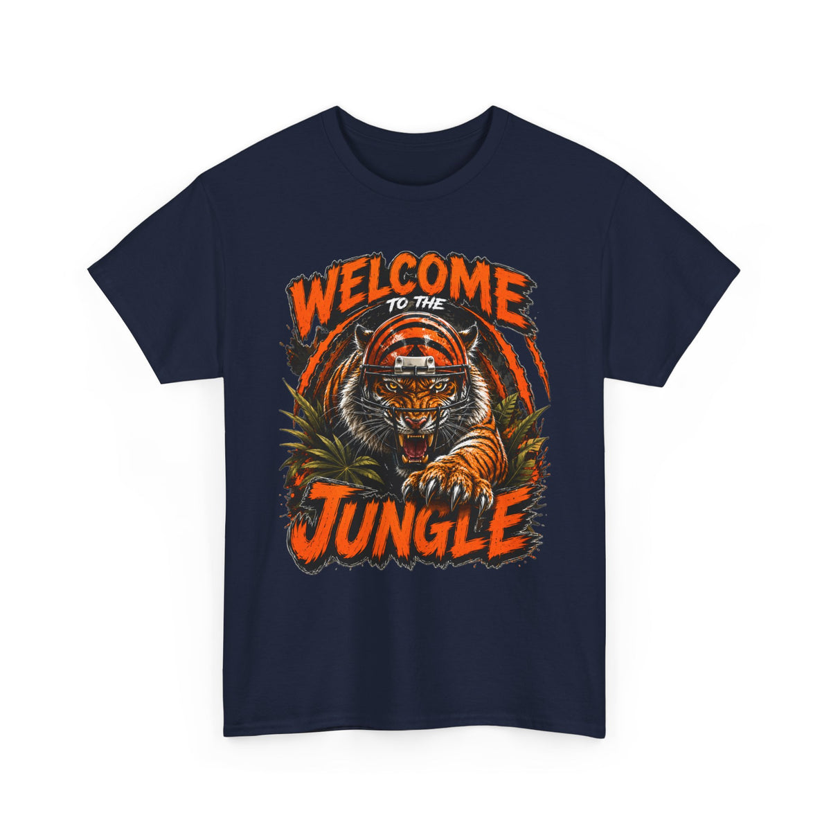 Welcome to the Jungle Tiger T‑Shirt — Retro Orange Graphic Tee
