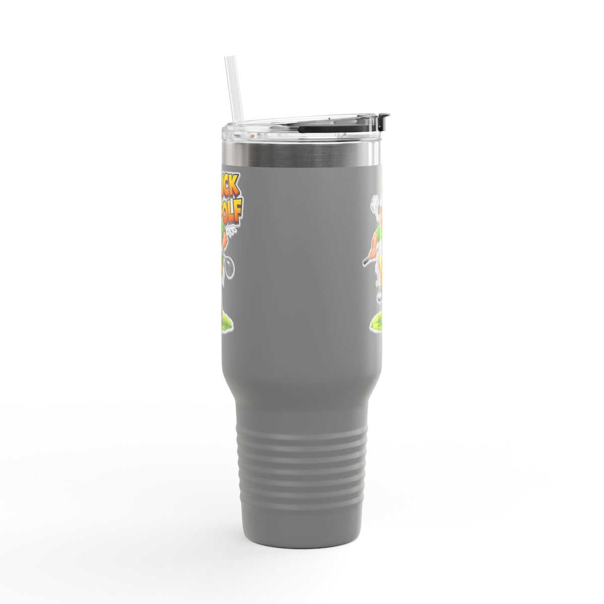 40oz Insulated Travel Mug - Funny 'Guck Golf' Cartoon Golfer Design