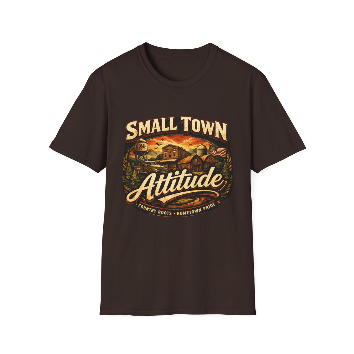 Small Town Attitude T-Shirt — Vintage Country Life Graphic Tee
