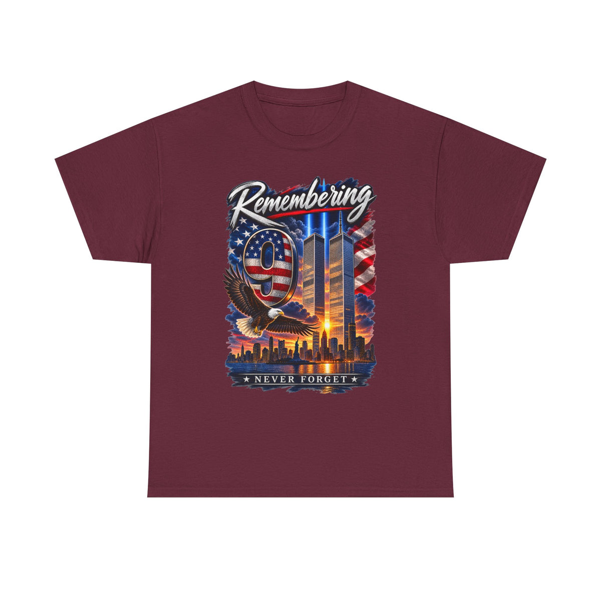 9/11 Remembering Tee – Never Forget Memorial T-Shirt