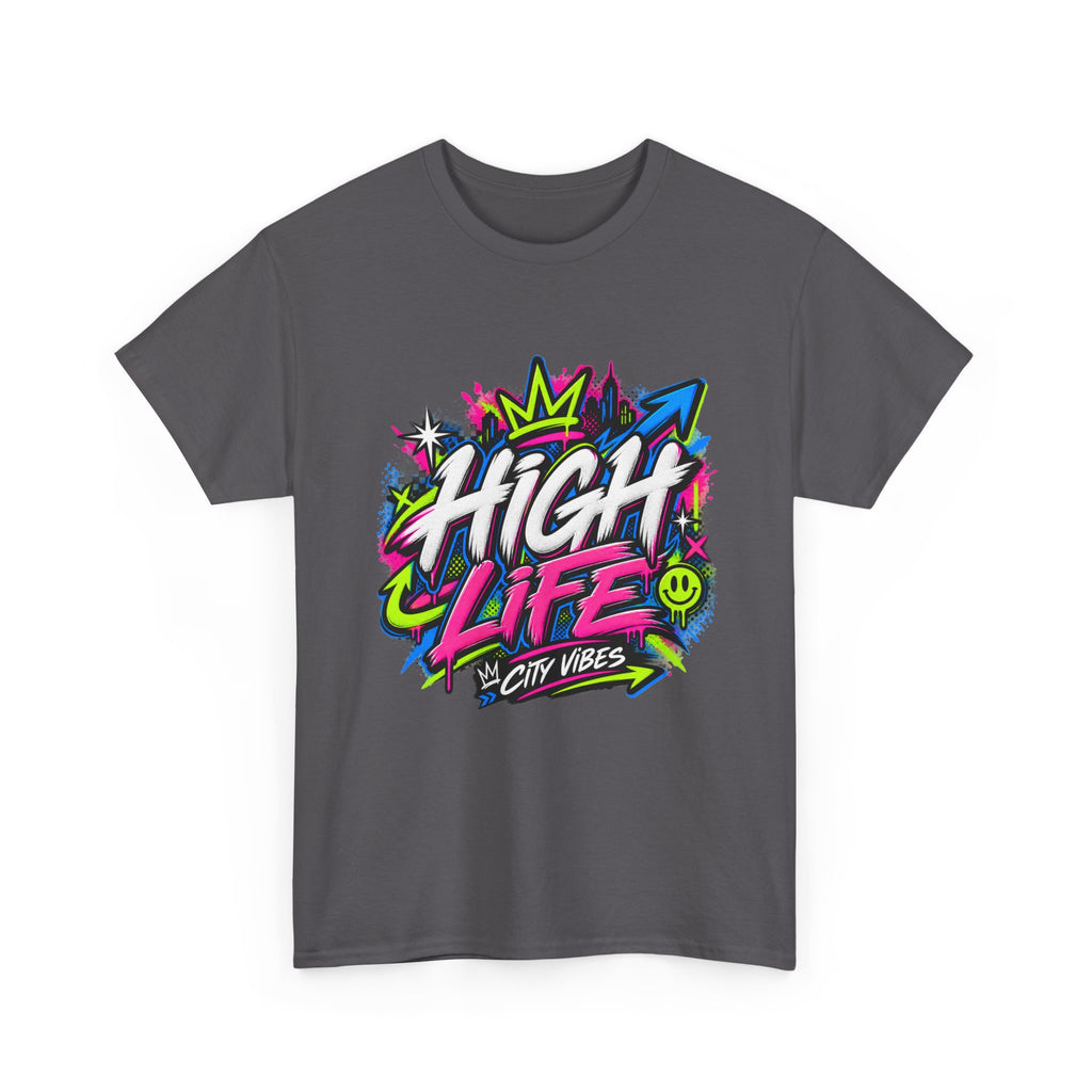 High Life Graffiti T-Shirt — Neon Streetwear “City Vibes” Tee