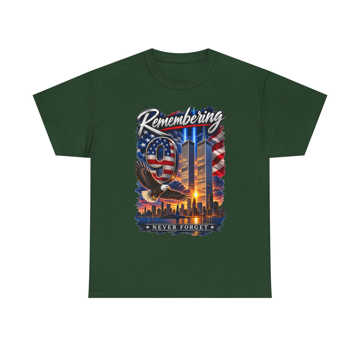 9/11 Remembering Tee – Never Forget Memorial T-Shirt
