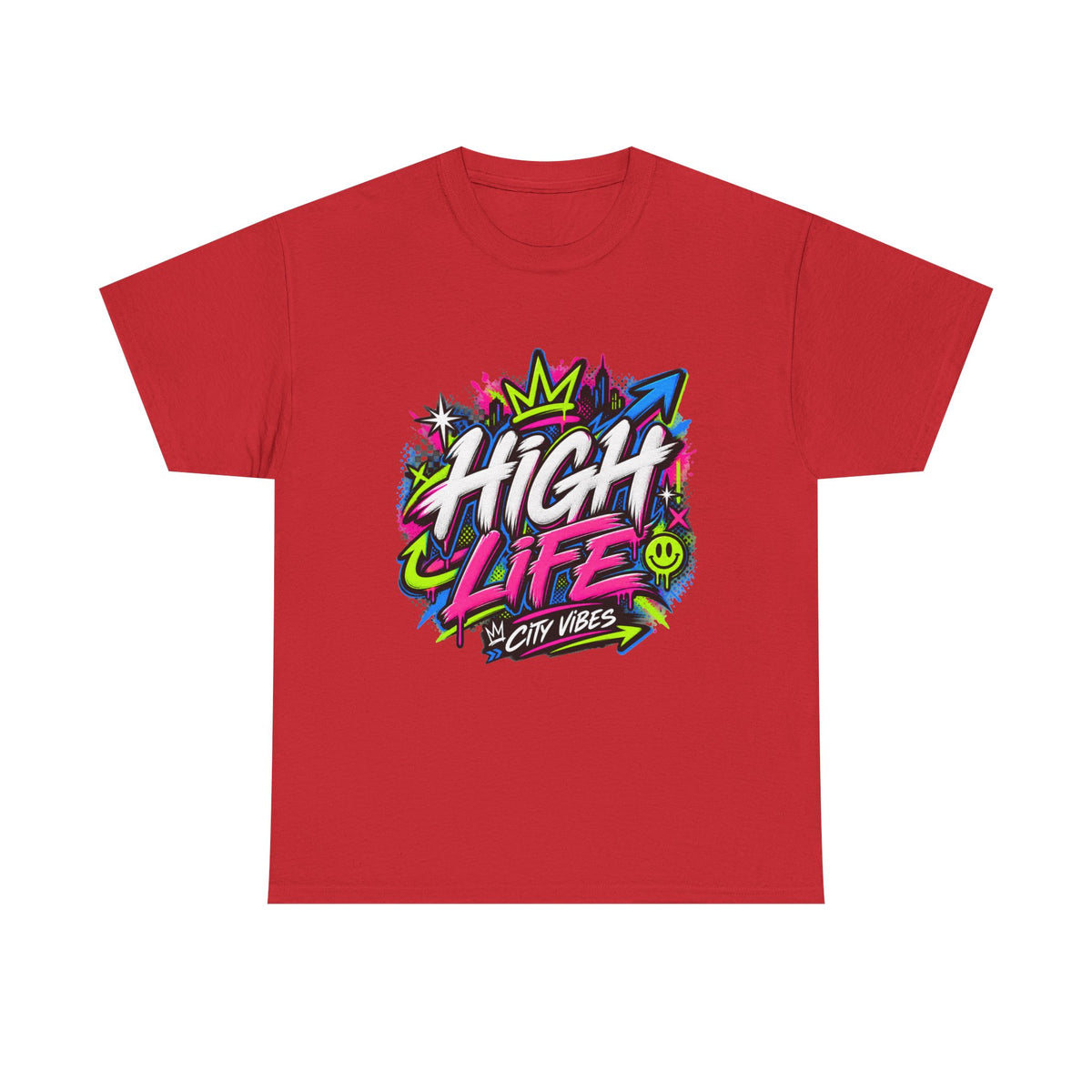 High Life Graffiti T-Shirt — Neon Streetwear “City Vibes” Tee