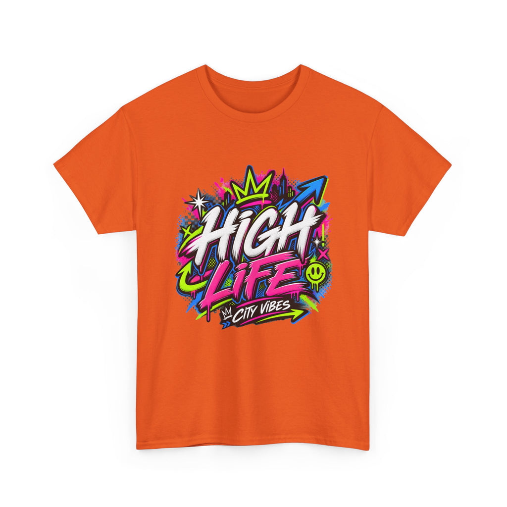 High Life Graffiti T-Shirt — Neon Streetwear “City Vibes” Tee