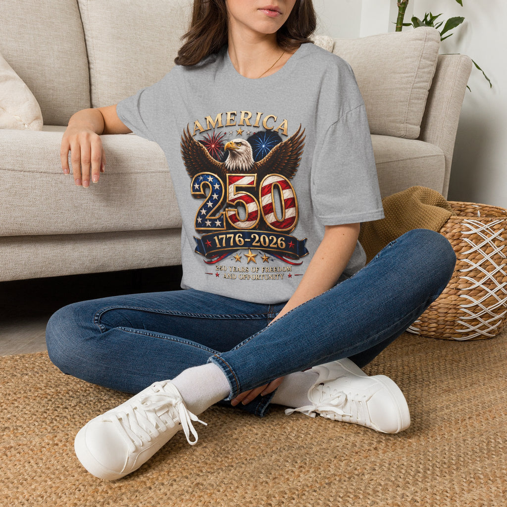 America 250 Centennial Eagle T-Shirt — 1776–2026 Patriotic 250th Anniversary Tee