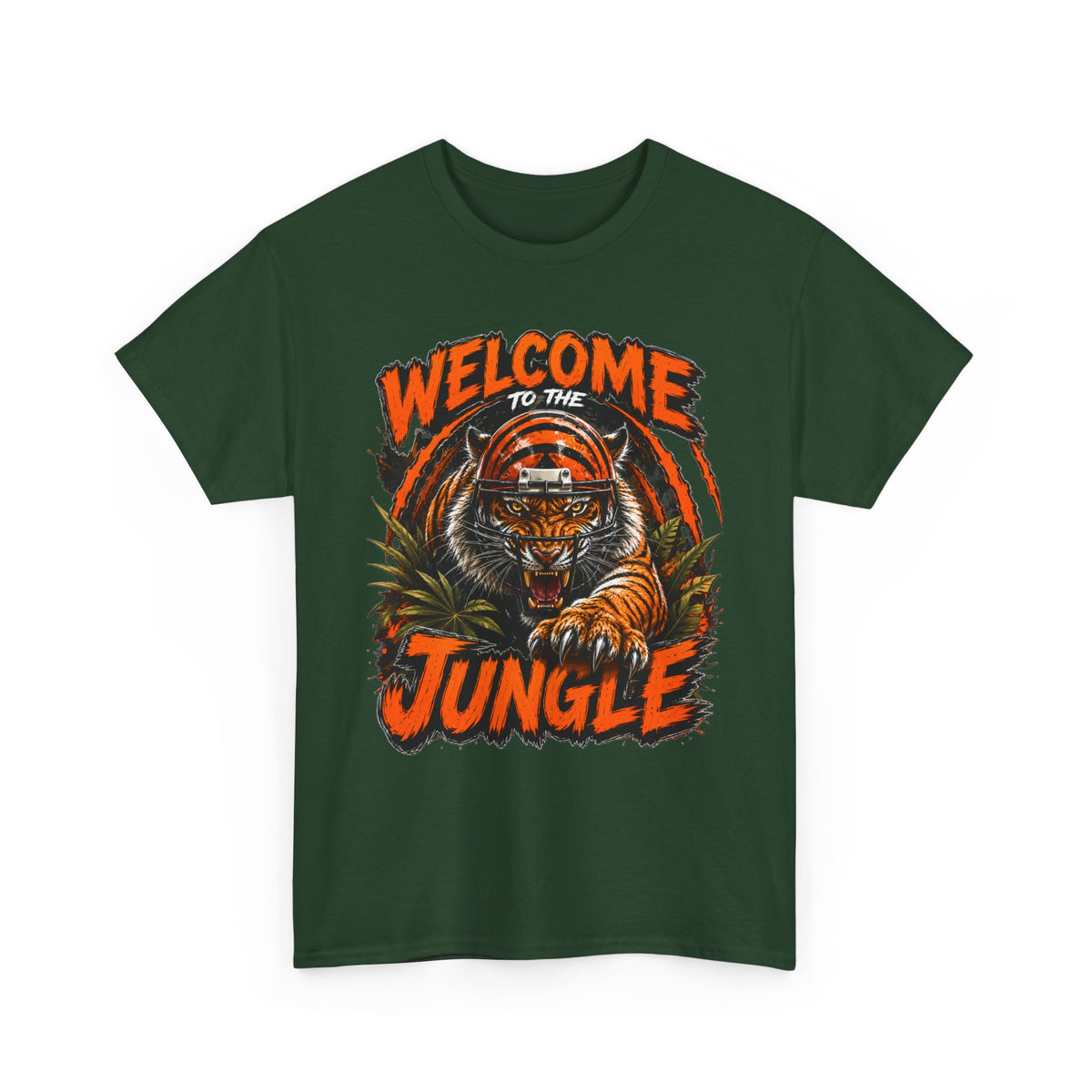 Welcome to the Jungle Tiger T‑Shirt — Retro Orange Graphic Tee